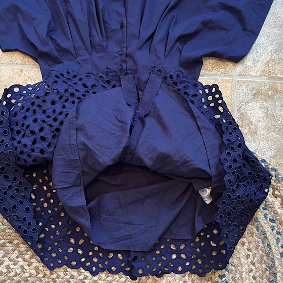 Anthropologie x Exquise The Tobie Button-Front Pleated Mini Shirt Dress Med NWT - Picture 15 of 16